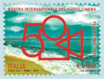 francobollo commemorativo mostra internazionale del nuovo cinema