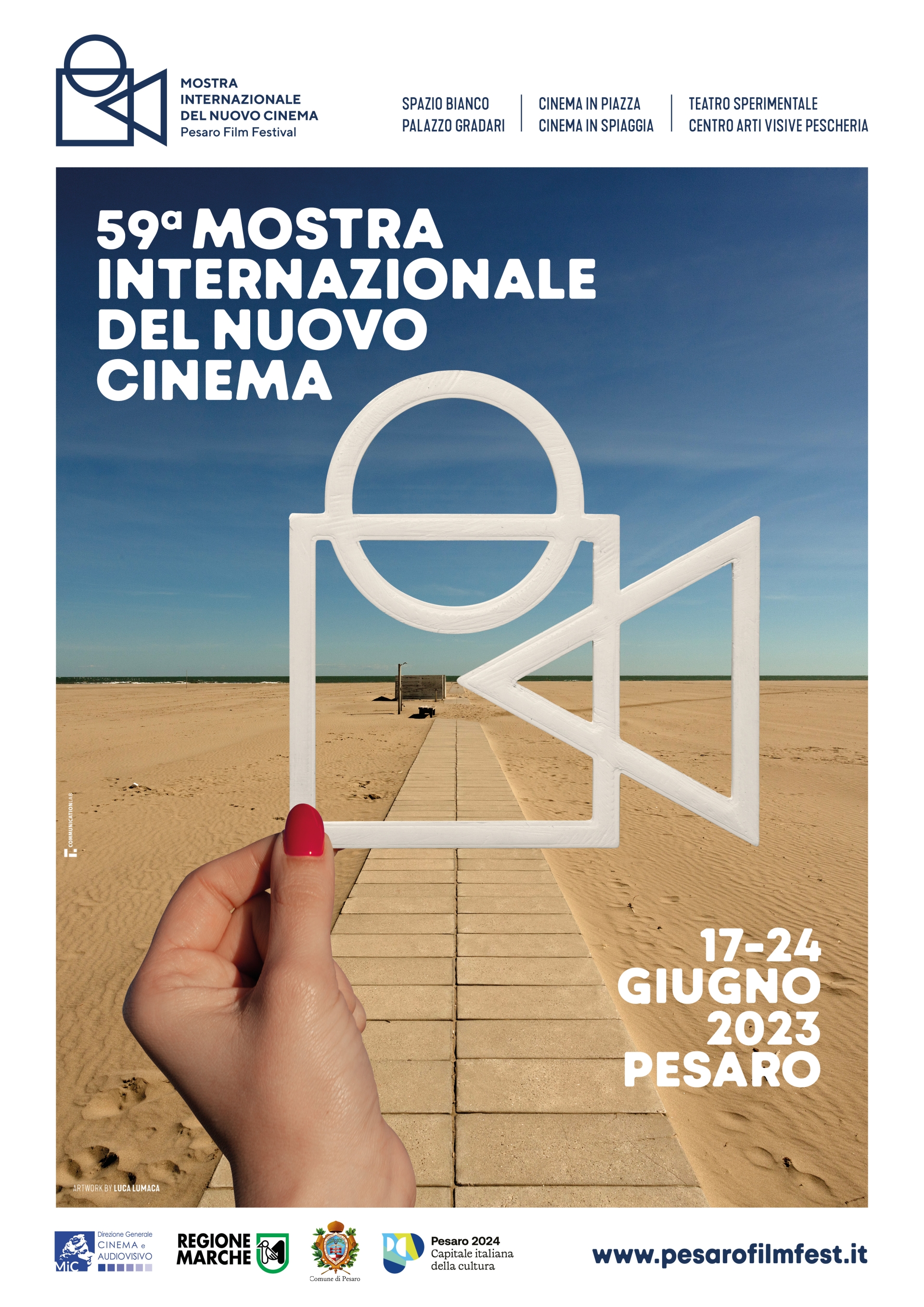 Luca Lumaca signs the poster and the theme song for the 59th edition of the Pesaro Film Festival